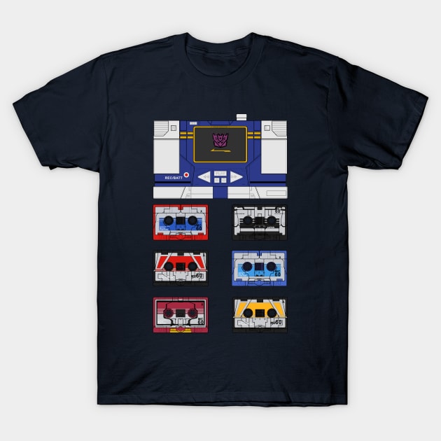 Schematic Design for Soundwave and Cassettes T-Shirt by Draconis130